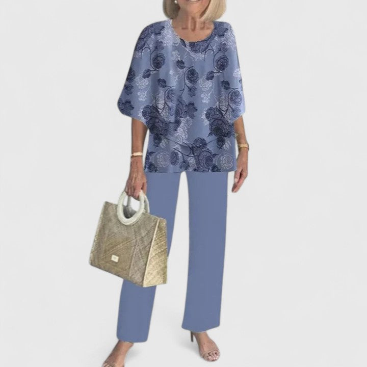 Women's Two-Piece Set - Relaxed Elegance | Spring - Charcoal
