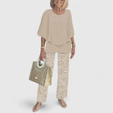 Women's Two-Piece Set - Relaxed Elegance | Spring - Cream
