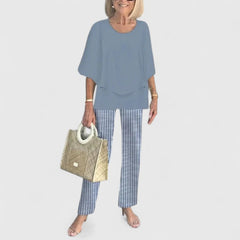 Women's Two-Piece Set - Relaxed Elegance | Spring - Olive