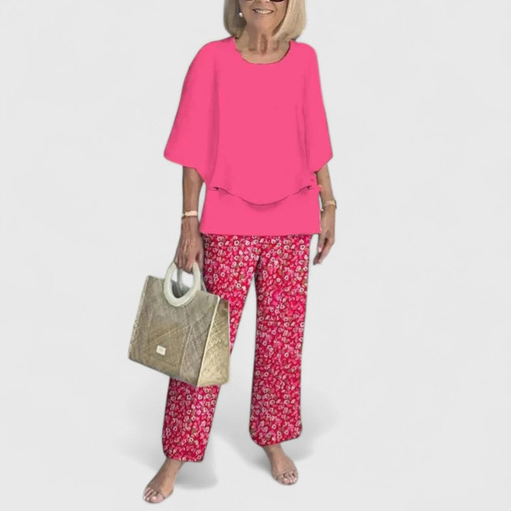 Women's Two-Piece Set - Relaxed Elegance | Spring - Taupe