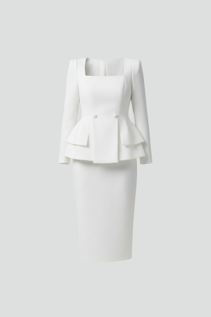 Women's Two-Piece Skirt Set - Modern Tailored Suit | Spring