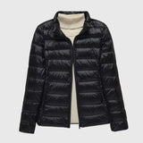 Women's Ultra-Light Quilted Jacket - Windproof Design | Winter - Black 2