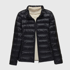 Women's Ultra-Light Quilted Jacket - Windproof Design | Winter - Black 2