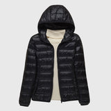 Women's Ultra-Light Quilted Jacket - Windproof Design | Winter - Black
