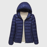 Women's Ultra-Light Quilted Jacket - Windproof Design | Winter - Dark Blue