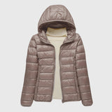 Women's Ultra-Light Quilted Jacket - Windproof Design | Winter - Khaki