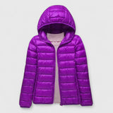 Women's Ultra-Light Quilted Jacket - Windproof Design | Winter - Purple