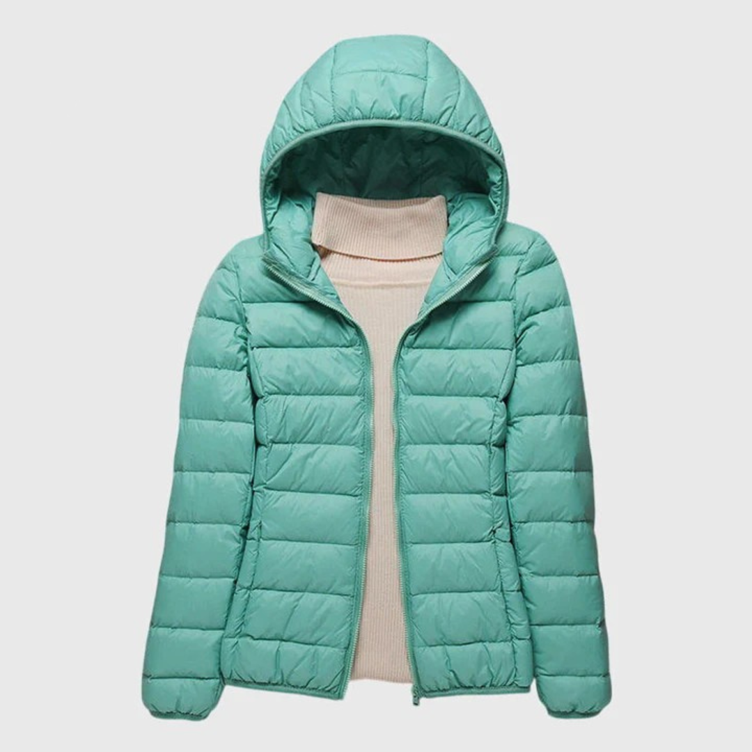 Women's Ultra-Light Quilted Jacket - Windproof Design | Winter - Turquoise