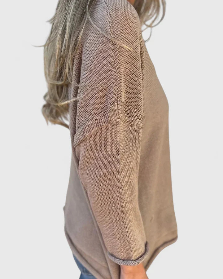 Women's V-Neck Comfortable Top - Lightweight Everyday Style | Autumn