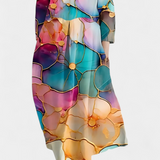 Women's V-Neck Dress - Flowing Comfort | Spring - Floral