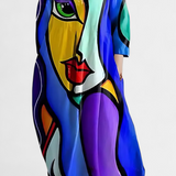 Women's V-Neck Dress - Flowing Comfort | Spring - Purple