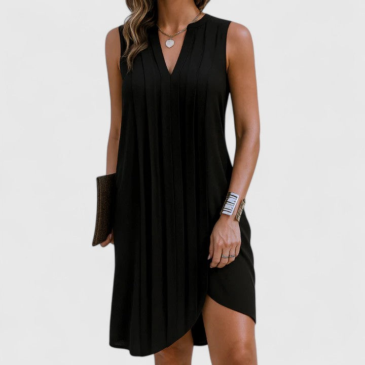 Women's V-Neck Flattering Dress - Elegant Everyday Style | Spring