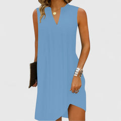 Women's V-Neck Flattering Dress - Elegant Everyday Style | Spring