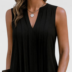Women's V-Neck Flattering Dress - Elegant Everyday Style | Spring