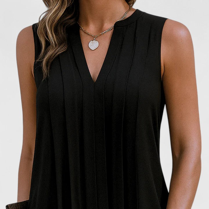Women's V-Neck Flattering Dress - Elegant Everyday Style | Spring