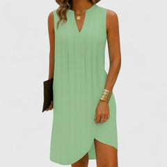 Women's V-Neck Flattering Dress - Elegant Everyday Style | Spring