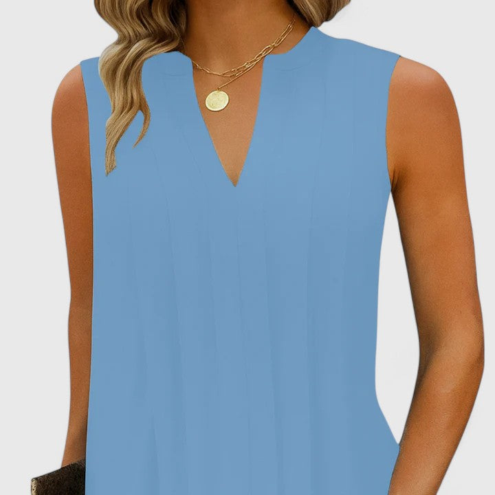 Women's V-Neck Flattering Dress - Elegant Everyday Style | Spring