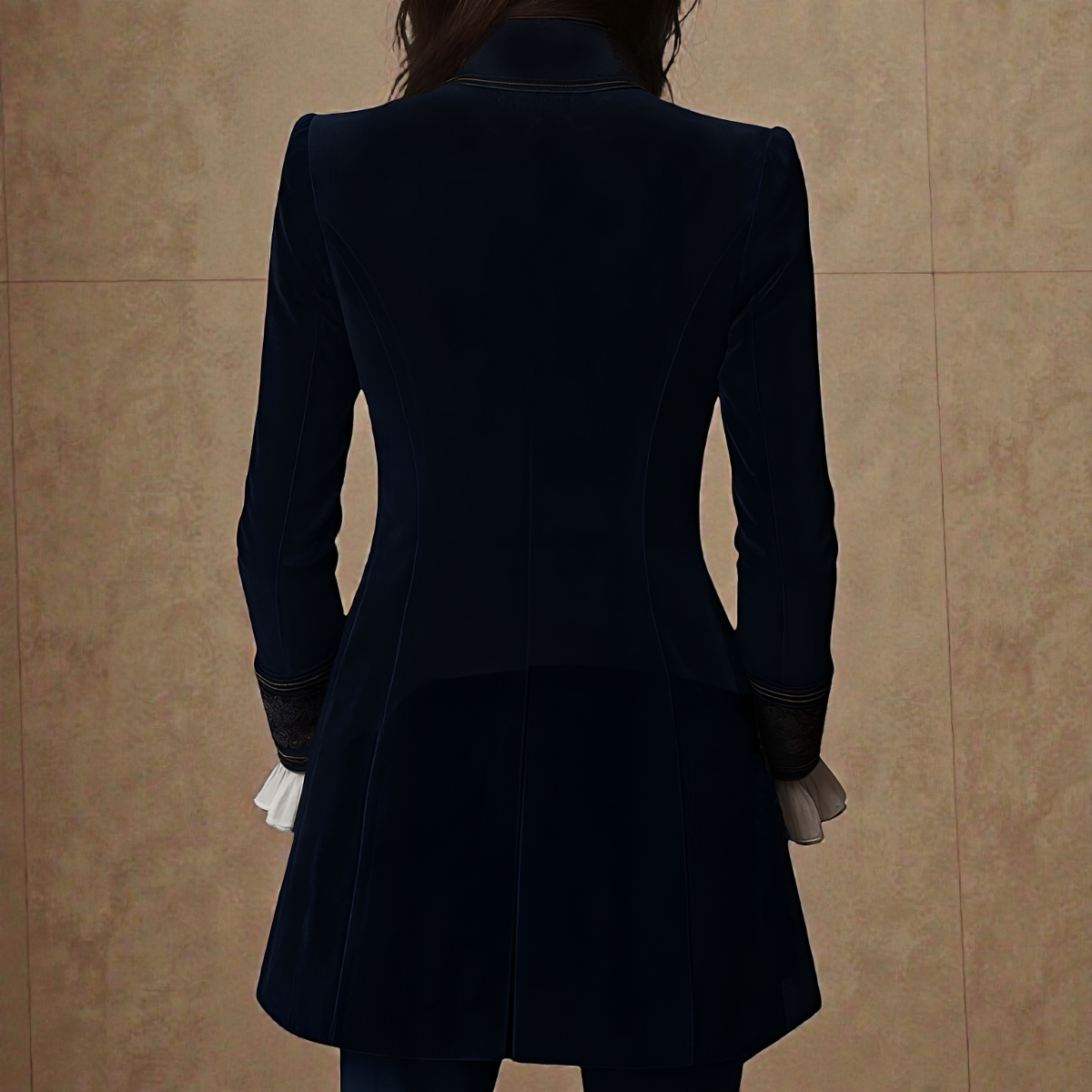 Women's Velvet Coat - Elegant Tailored Fit | Autumn