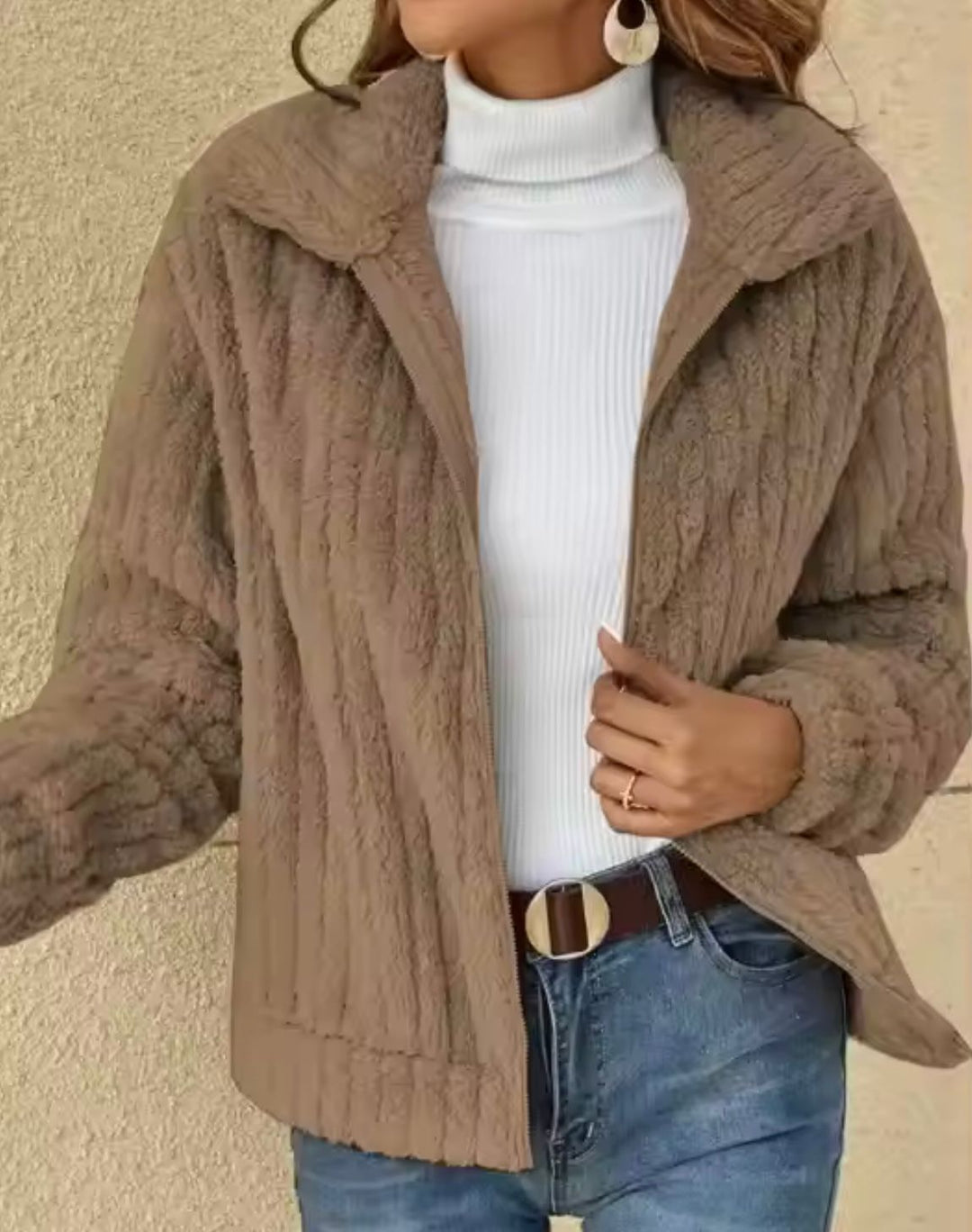 Women's Vest | Tailored | Elegant | Autumn - Khaki