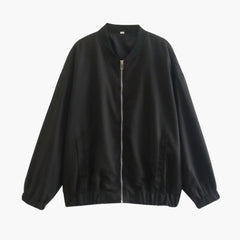 Women's Vibrant Bomber | Relaxed Fit | Spring - Black