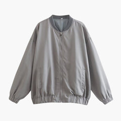 Women's Vibrant Bomber | Relaxed Fit | Spring - Gray