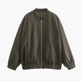 Women's Vibrant Bomber | Relaxed Fit | Spring - Olive Green