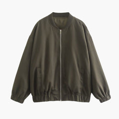 Women's Vibrant Bomber | Relaxed Fit | Spring - Olive Green