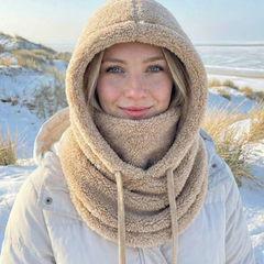 Women's Warm Winter Beanie Hat - Full Coverage - Beige