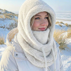 Women's Warm Winter Beanie Hat - Full Coverage - White