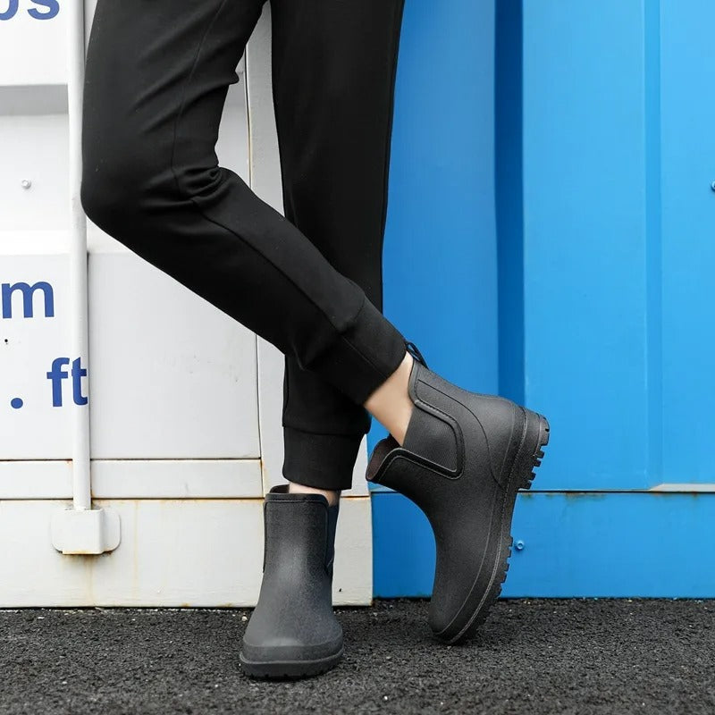 Women's Waterproof Chelsea Platform Rain Boots - Ankle | Autumn