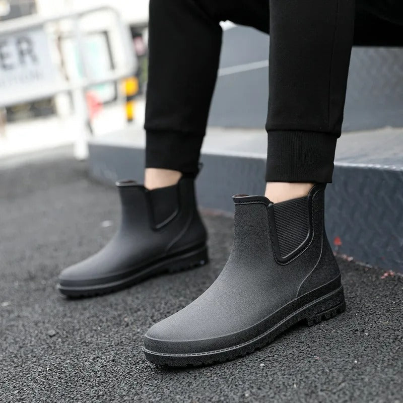 Women's Waterproof Chelsea Platform Rain Boots - Ankle | Autumn