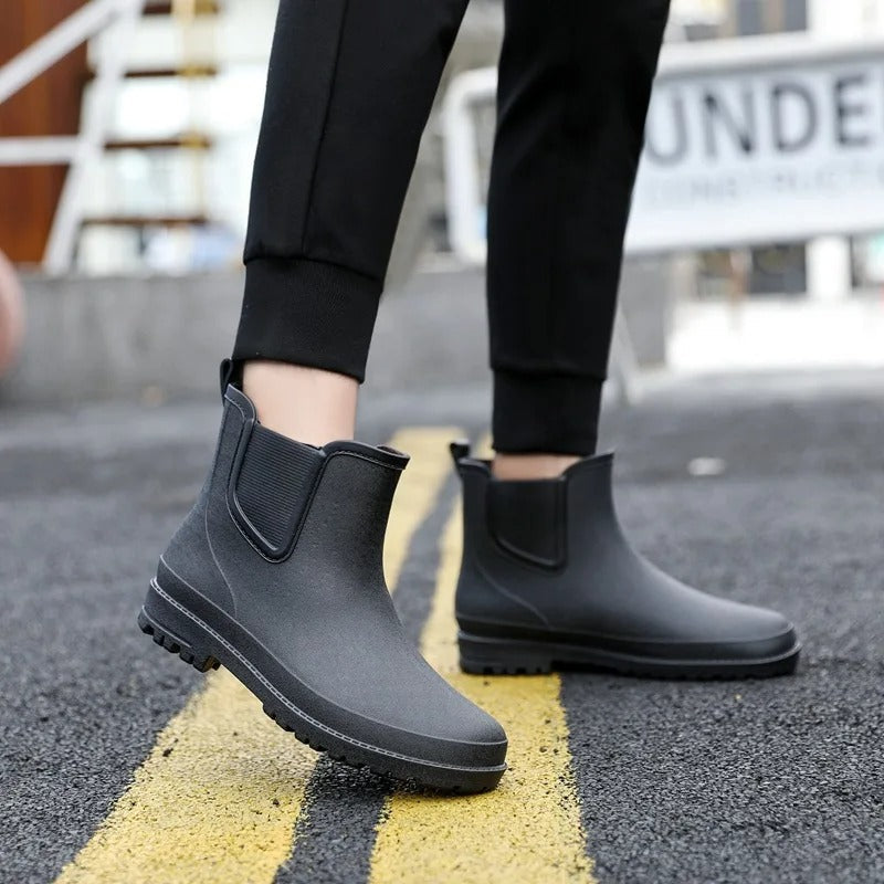 Women's Waterproof Chelsea Platform Rain Boots - Ankle | Autumn