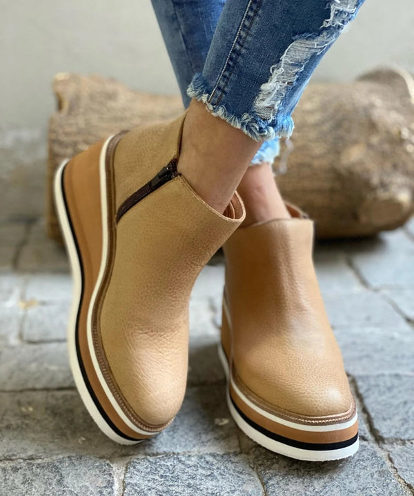 Women's Waterproof Orthopedic Boots - Elegant Everyday Style | Autumn - Beige