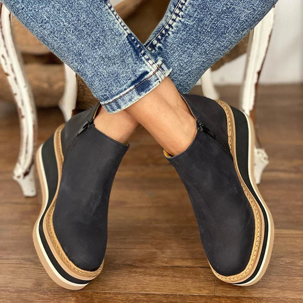 Women's Waterproof Orthopedic Boots - Elegant Everyday Style | Autumn - Black