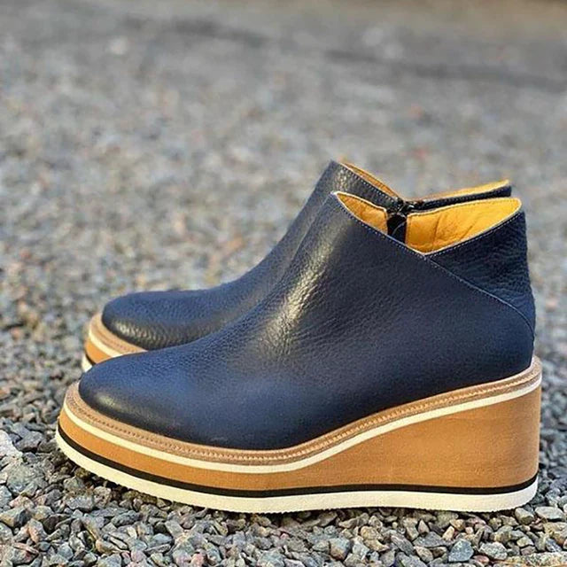 Women's Waterproof Orthopedic Boots - Elegant Everyday Style | Autumn - Blue