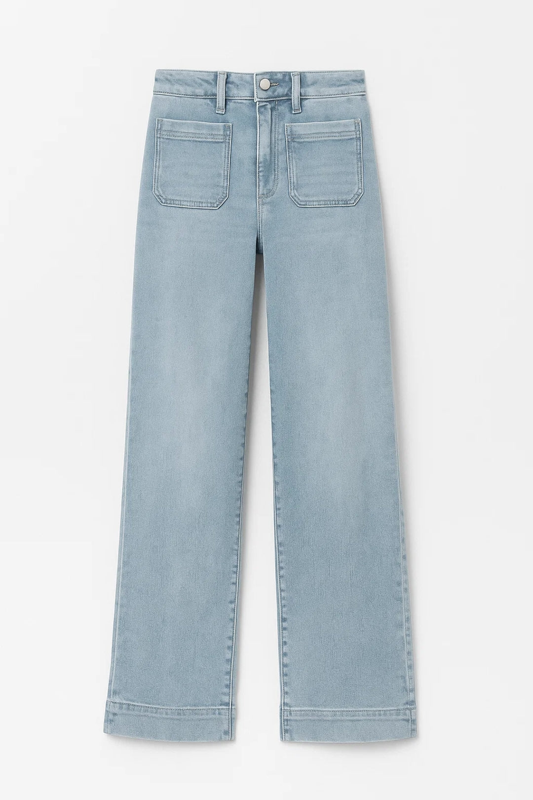 Women's Wide Leg Jeans | High Waist | Autumn - Light Blue