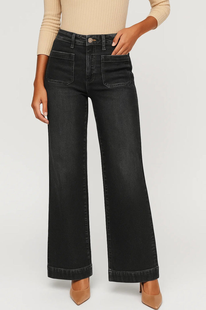 Women's Wide Leg Jeans | High Waist | Autumn