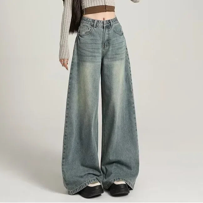 Women's Wide Leg Jeans | High Waist | Autumn