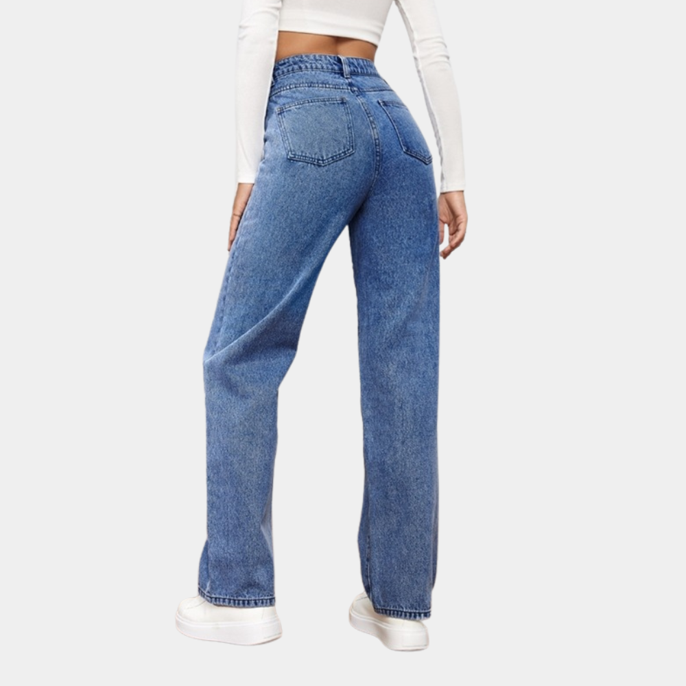 Women's Wide Leg Jeans | High Waist | Summer