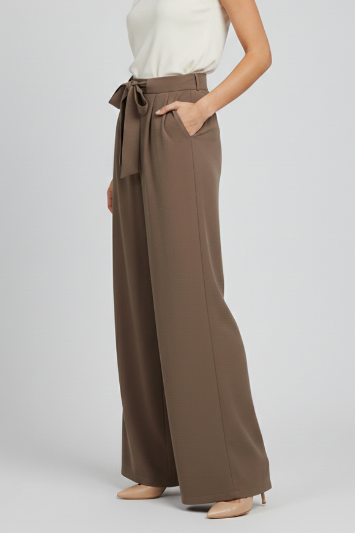 Women's Wide-Leg Palazzo Pants - Drawstring Waist | Spring