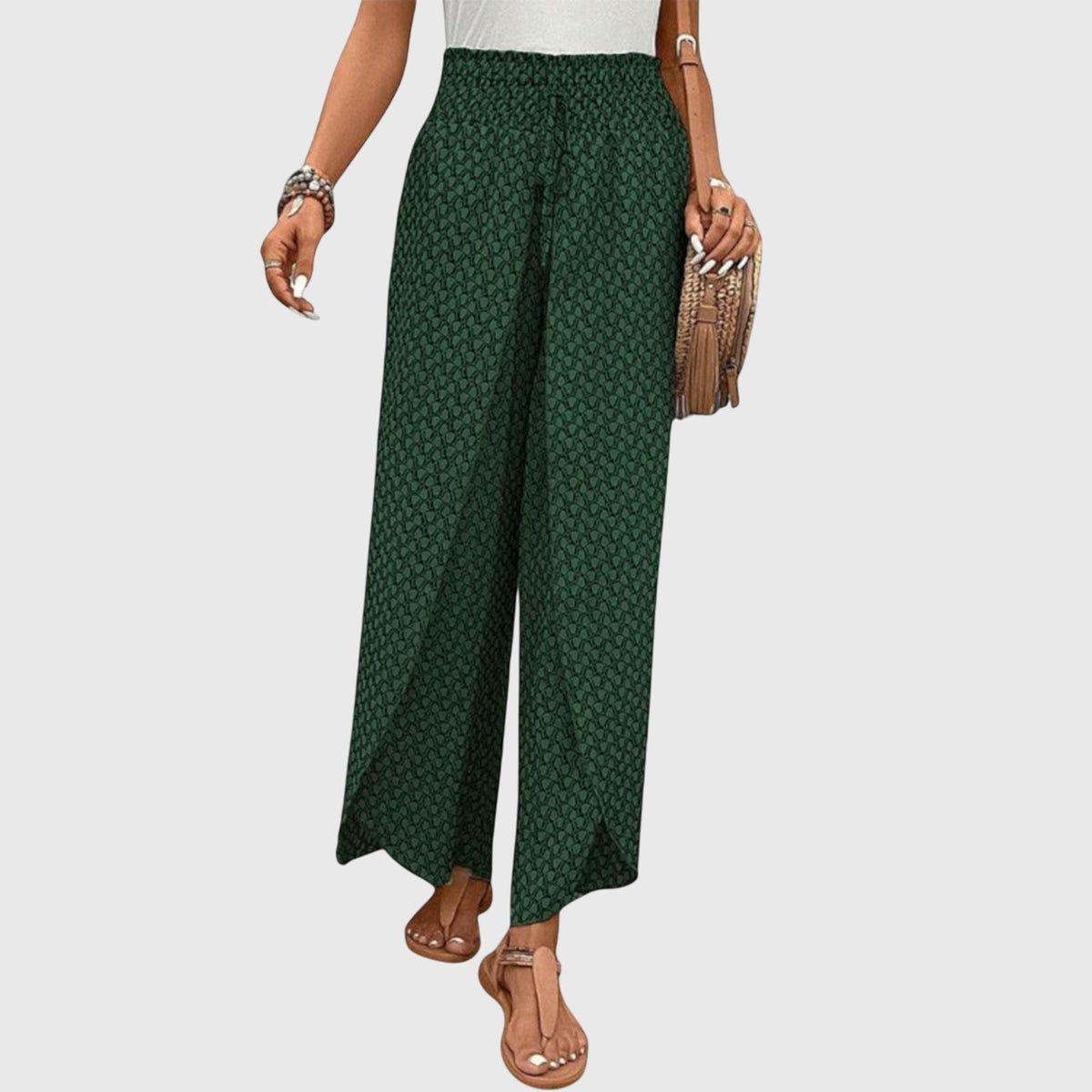 Women's Wide-Leg Palazzo Pants - Flowing Elegance | Spring