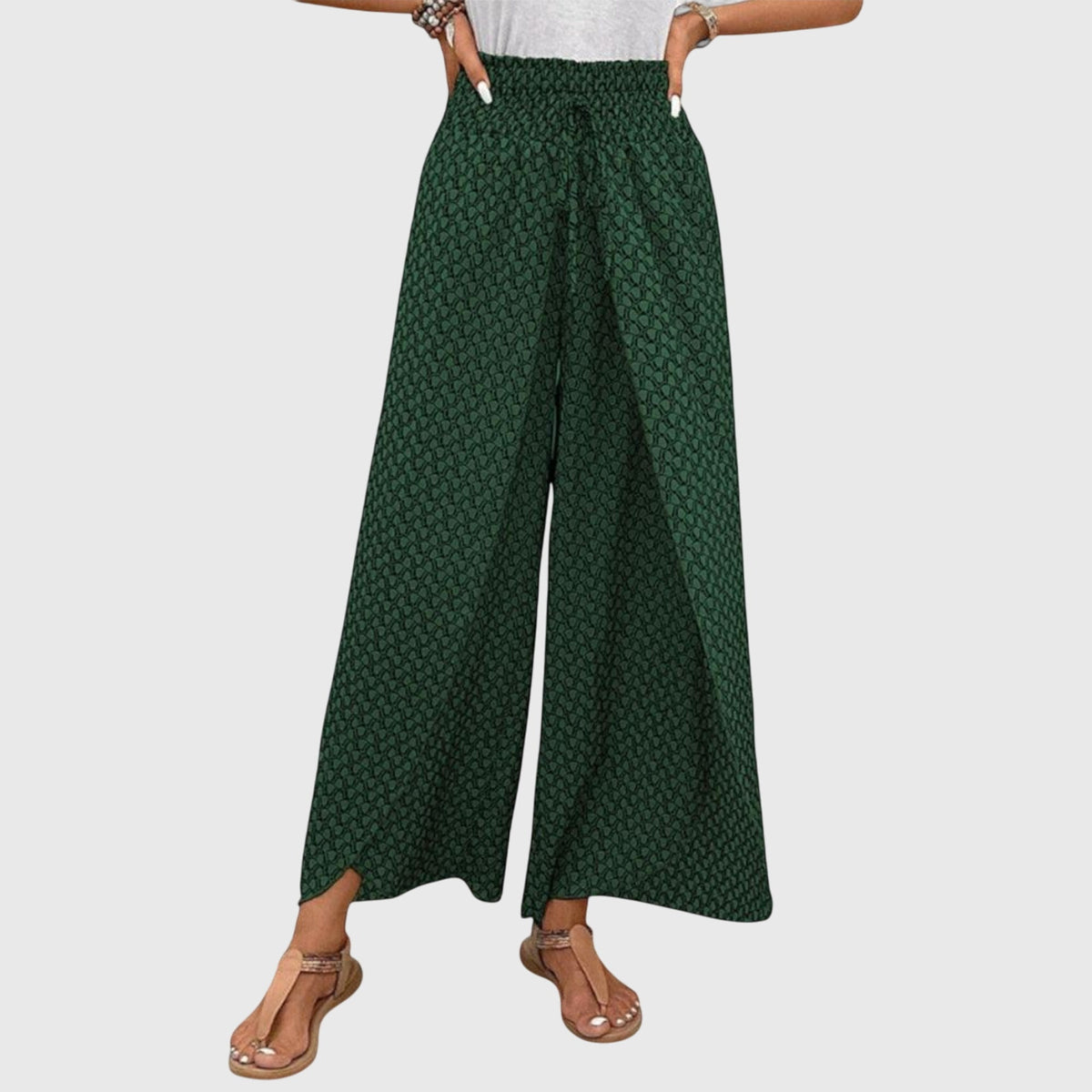 Women's Wide-Leg Palazzo Pants - Flowing Elegance | Spring