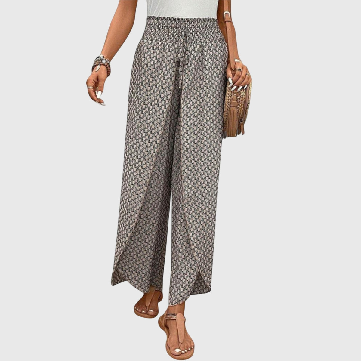 Women's Wide-Leg Palazzo Pants - Flowing Elegance | Spring