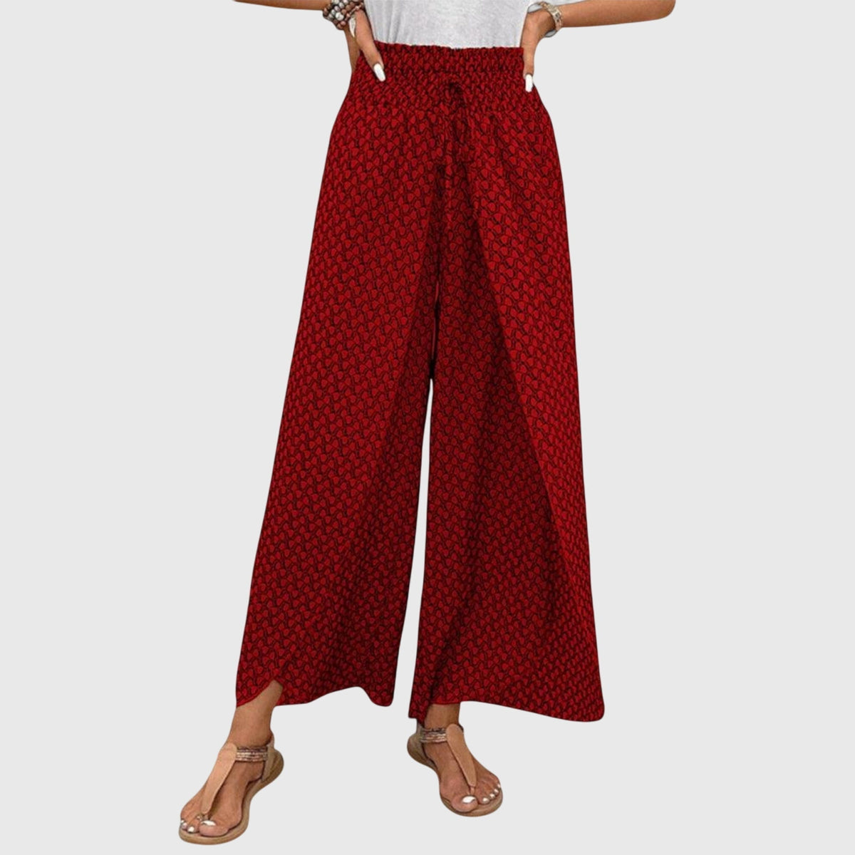 Women's Wide-Leg Palazzo Pants - Flowing Elegance | Spring