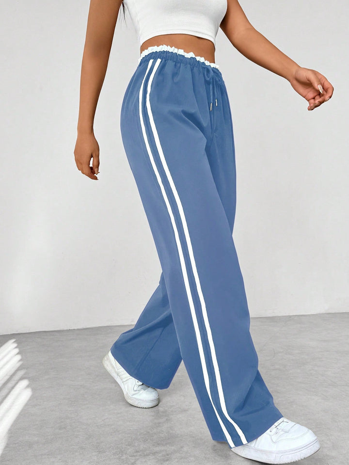 Women's Wide-Leg Pants | Striped | Relaxed Fit | Spring