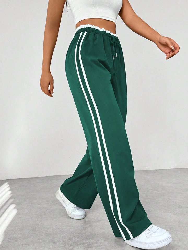 Women's Wide-Leg Pants | Striped | Relaxed Fit | Spring