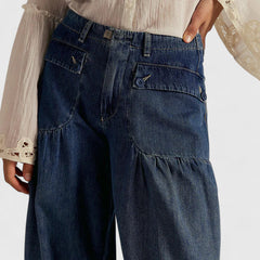 Women's Wide-Leg Pleated Pants - Bohemian Elegance | Spring