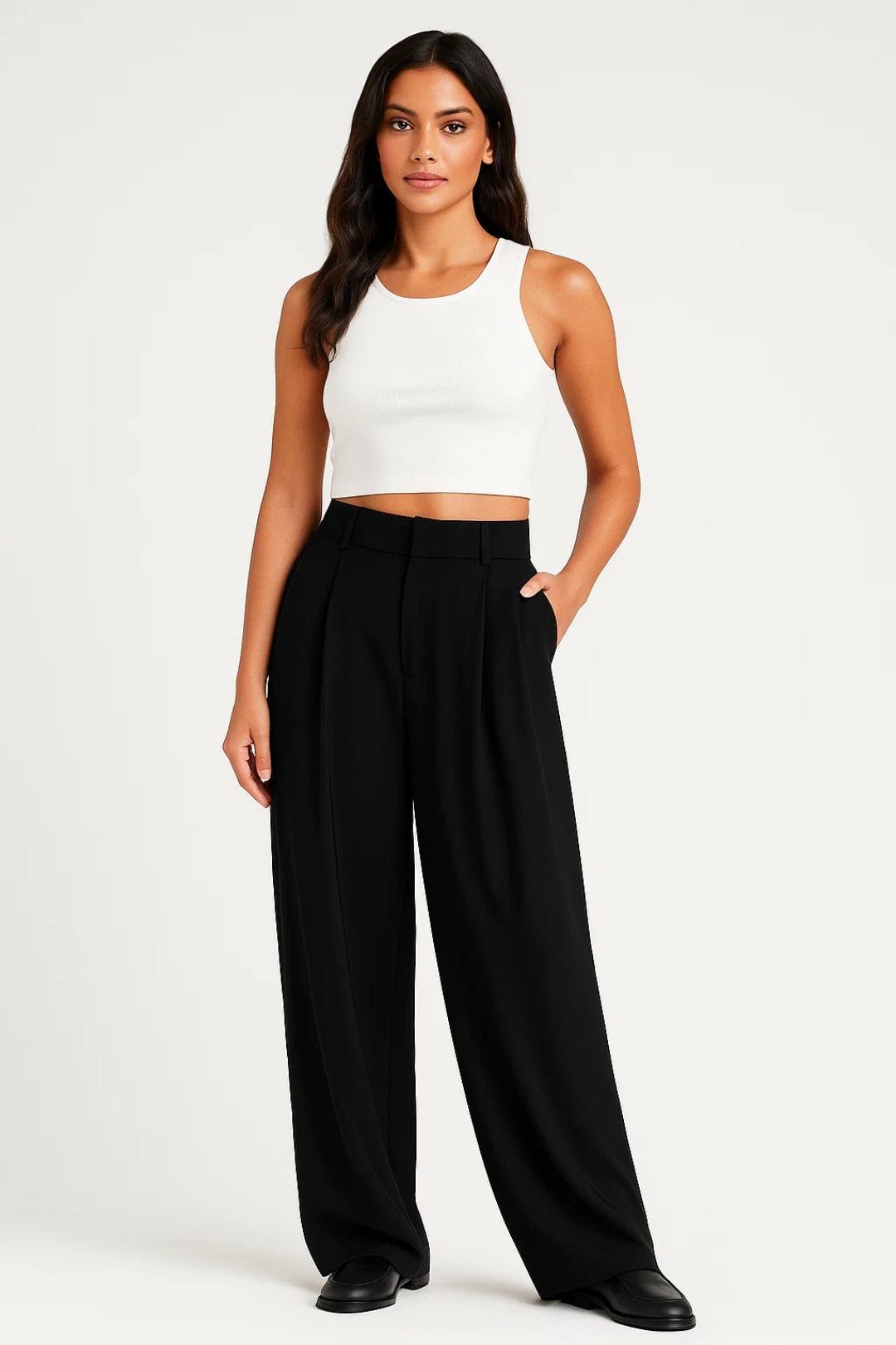 Women's Wide Leg Trousers | High Waist | Autumn