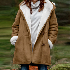 Women's Winter Jacket | Faux Fur Lined | Cozy - Brown