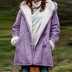 Women's Winter Jacket | Faux Fur Lined | Cozy - Purple